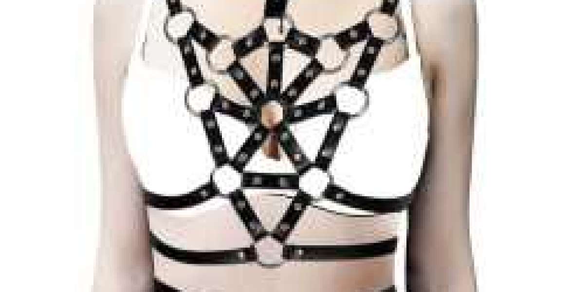 steam punk leather bondage fetish women body harness tm459